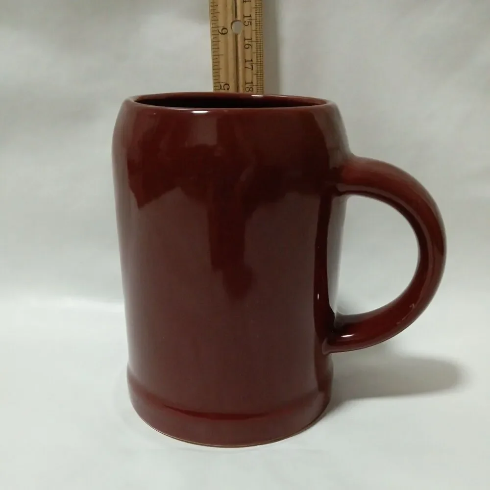 Waechtersbach W. Germany Tanker Mug Rust Red Coffee Tea Ceramic Cold War Era - Picture 8 of 8